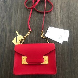 sophie hulme mini crossbody bag red